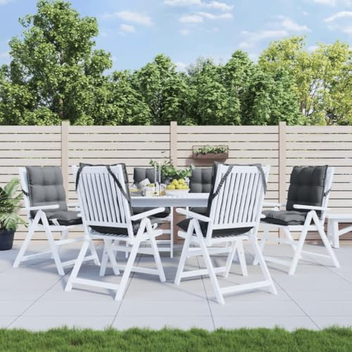 Frdhee Kissen Sitzkissen für Küchenstühle,Niedriglehner-Auflagen 6 STK. Anthrazit Oxford-Gewebe für Garten, Camping, Gastronomie oder Bistro
