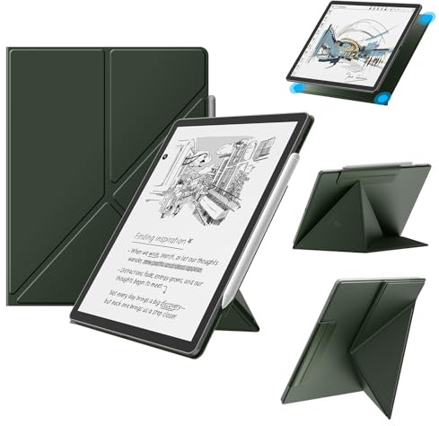FINTIE Origami fodral för 11 tum Kindle Scribe (3:e generationen, 2025) & Kindle Scribe Colorsoft (1:a generationen, 2025), multi-vinkel magnetiskt fodral med automatisk väckning/sömn och pennspänne