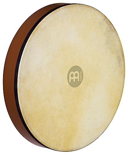 Meinl Percussion 16 Hand Drum with Natural Goat Skin Head — NOT Made in China — Hardwood Frame in Antique Brown Finish, 2-Year Warranty, Zoll (HD16AB)