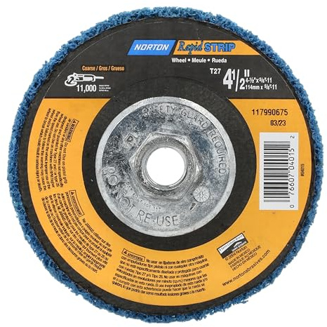 Norton non tissé à moyeu déporté Rapid Bande de roue, 4–1/5,1 cm de diamètre, 5/20,3 cm -11 Tonnelle hub, grain épais (lot de 1)
