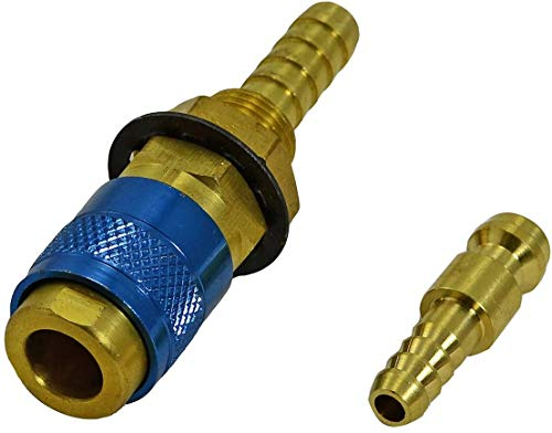 RIVERWELD raccordo rapido per tubo flessibile per gas e acqua colore blu per torcia per saldatura TIG PTA DB SR WP 9 17 18 26 1 set