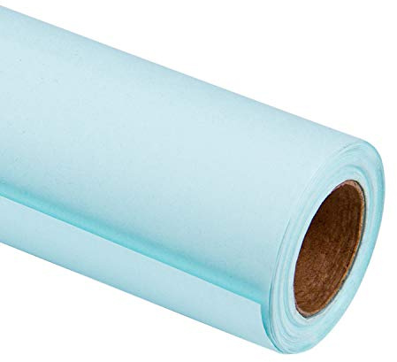 RUSPEPA Blått kraftomslagspapper - tjockt papper för bröllop, födelsedag, dusch, grattis och julklappar - 76 cm x 10 m per rulle