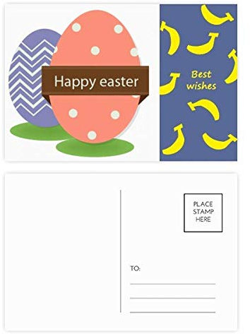 Happy Ostern Religion Festival Colored Egg Banana Postkarten-Set, Danksagungskarte, Postkarte, Seite 20 Stück