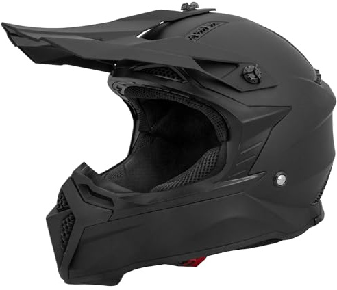 Zorax Lyrixa Motocross Helmet Unisex Adult - Matt Black XL (61-62cm)