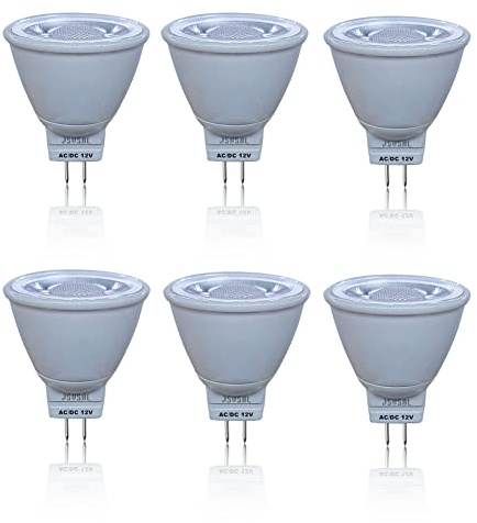 JSVSAL MR11 GU4 Led Bulbs 4000K Natural White 3W,38 Deg, Replace 10W 20W 35W Halogen Equivalent,12V AC/DC Spotlights for Equivalent,Landscape/Accent/Recessed/Track Lighting,Not Dimmable,6 Pack
