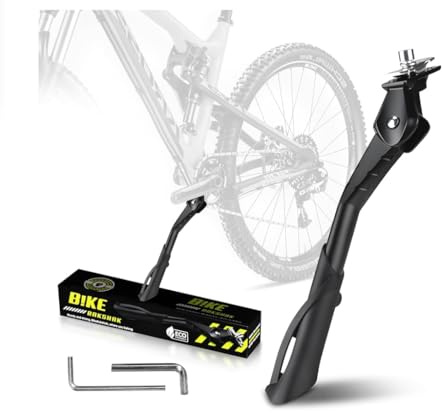 B!keRakshak Fahrradständer für 24–29 Zoll – Höhenverstellbarer, rutschfester Seitenständer mit Noppen, bis 35 kg belastbar – Stabiler Ständer für MTB, Trekkingräder, Citybikes & Pendlerfahrräder