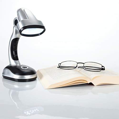 3 PAGEN® Lampe de table LED sans fil - Fonctionne avec piles - Orientable et réglable - En plastique/noir - 1 pièce