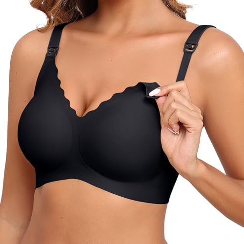 ProKloud Femme Soutien-Gorge d'allaitement sans Couture Confort Soutien-Gorge Maternité sans Armature Brassière de Grossesse Grande Taille avec Boucle d'extension