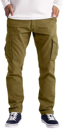 NANAMEEI Pantalon Cargo Homme Taille Elastique Pantalons de Travail Décontracté Cargo Homme Casual Pants