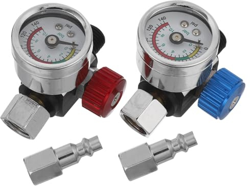 VALICLUD Air Regulator Metal Construction for Paint Sprayer and Pneumatic Tool with Integrated Pressure Gauge Precise Pressure Control for Painting Projects and Furniture Applications