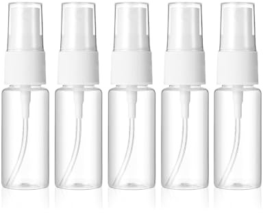HUVZOR 5 Pezzi Flaconi Spray, 20ml Bottiglia Spray, Flacone Spray Vuoto, Plastica Trasparente Flacone Spray, Bottiglia Spray Vuota, per Liquido Viaggio Cosmetico,Trasparente