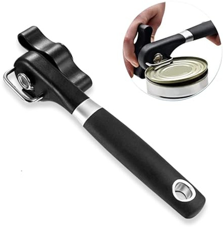 Manueller Dosenöffner ohne scharfe Kanten – Sicherheits-Dosenöffner mit ergonomischem Griff, rostfreier Handdosenöffner für alle Konservendosen – leicht zu reinigen