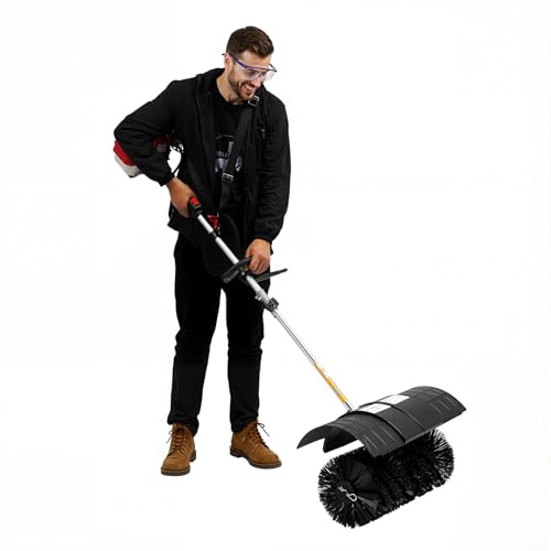 Effizient Motorbesen SchneeräUmer Kehrmaschine Elekrischer Sweep Benzin Motor SchneefräSe RäUmgeräT Schnee Sweeper MotorbüRste Schneeschieber Besen Mit 1000Ml Kraftstofftankvolum