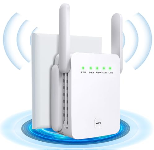 High Speed Wireless Signal Booster | WiFi Extender Booster, Easy Setup WiFi Signal Repeater for Home, Garden, Garage