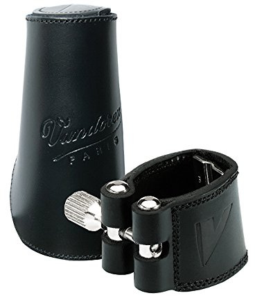 Vandoren LC22L - Abrazadera de cuero con boquillero para clarinete