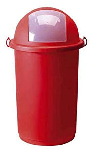 Bidone immondizia Giganplast Push rosso l.50 5055M [GIGANPLAST]