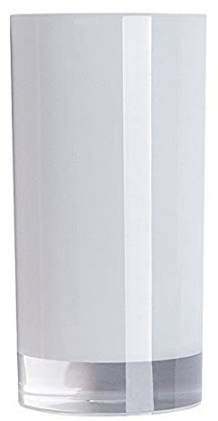 Excelsa Vaso para Cepillo de Dientes, Blanco, 6,3 x 6,3 x 13 cm