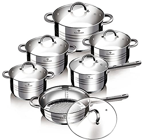 Blaumann Batteria Di Pentole 12 pezzi Jumbo Gourmet Line