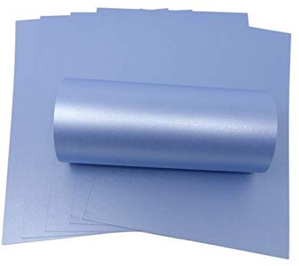 Syntego Perlglanz-Schimmer, Doppelseitiger A4-Dekorationskarton, 300 g/m², 10 Blatt (Blau, A4-Größe)