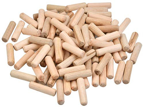 JAOMON Set 400pcs Tasselli in Legno, 8 mm x 40 mm, Spine Legno per Mobilia, Tasselli Perni Scanalati, Tasselli Assortiti in Legno, Perno Legno Spinette, Scanalati Tasselli in Legno Duro per Mobili
