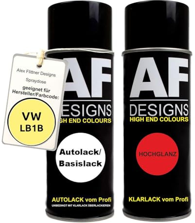 Alex Flittner Designs Spraydose für VW Sunflower LB1B Basislack Klarlack | Spraydose für VW Sunflower LB1B Basislack Klarlack – Ausführung und Lieferumfang gemäß gewählter Angebotsvariante