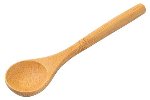 Kleine Bio-Löffel aus Holz, 13 cm, Mini-Bambus-Löffel für Honig, Dessert, Vorspeisen, Kaffee, Tee, Teelöffel, Servierutensilien zum Kochen, BPA-frei, ungiftig, 6 Stück