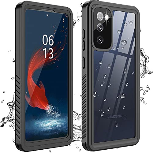 ANTSHARE Wasserdichte Hülle für Samsung Galaxy S20 FE 5G (6,5 Zoll) mit integriertem Displayschutz, 360 Grad Vollständiger Schutz, Schwarz