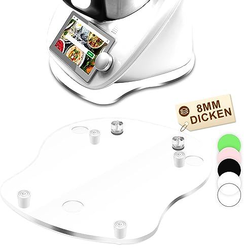 für TM6 TM5 Gleitbrett Acryl - Schnelles Bewegen Rollbrett für Küchenmaschine TM 6 Zubehör Unterlage Brett, Transparent