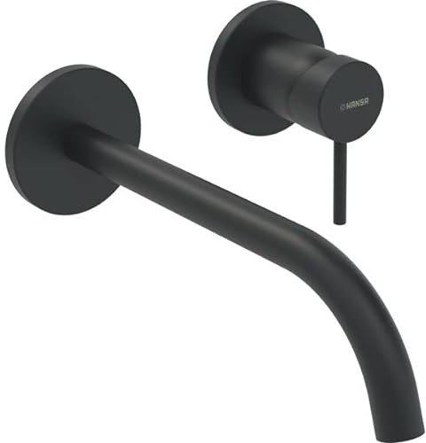 HANSA HANSAPUBLIC Waschtischarmatur, Einhebelmischer, Unterputz, Ausladung 225mm kürzbar, 5793217133, Farbe: Matt-Schwarz