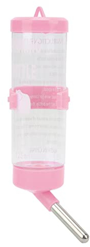 Tnfeeon Dispensador Automático de Botellas de Agua para Hámster sin Goteo Bebedero para Hámster para Animales Pequeños (Rosa)