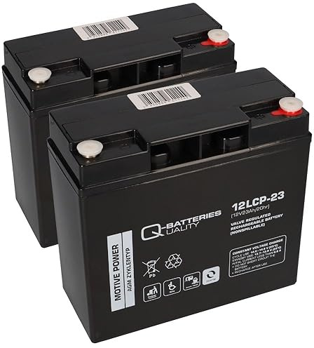GreenStreet Ersatzakku Elektromobil 2 Batterien 12V 23Ah - Langlebig - Wartungsfrei - Zuverlässig- Batterie - Stromversorgung