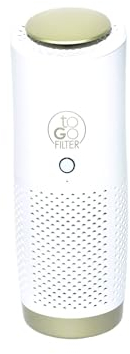 toGo Filter Mini Luftreiniger mit Akku - tragbar & klein - HEPA 13 & Aktivkohle - Smart-Sensor - für Auto, Flugzeug, Reisen, Büro, Allergiker gegen Pollen - USB aufladbar 15㎡ Raum (weiss)
