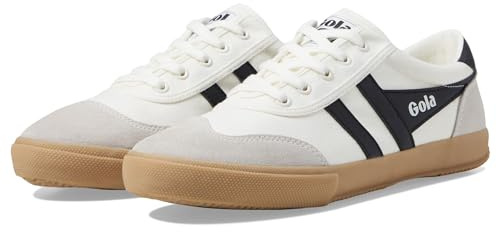 Gola Scarpe da ginnastica casual da uomo Badminton, Bianco Sporco Nero, 40 2/3 EU