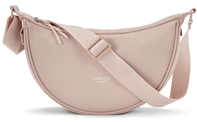 LARKSON Crossbody Bag Damen & Herren Rosa - Solveig Medium - Umhängetasche im Halbmond Style - Halbrunde Schultertasche - Moon Bag Design - Wasserabweisend