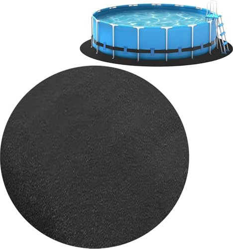UUIVIRS Poolunterlage Rund 366, Poolfolienpolster Für Oberirdische Pools, Bodenschutzmatte Pool, Bodenpolstermatten, Poolbodenpolsterung (460cm)
