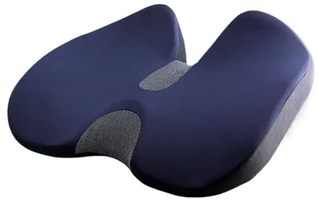 PTAWAA Cushion Non Slip Orthopedic Memory Foam Prostate Cushion for Tailbone Sciaticaback Pain Relief Comfort Chair Car Seat(E)