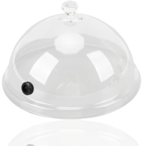 Fumo Copertura a cupola di cloche, coperture da bevande per protezione da alcol riutilizzabile a cupola di plastica fumante accessorio per bevande alimentari da cocktail