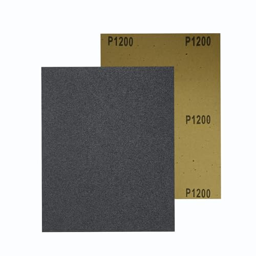 30 Piezas Papel Lijas en Húmedo y en Seco 230x280mm Hojas de Lija Grano 1200 Discos de Lijado para coche, muebles de madera, metal, piedra, pintura, cristal