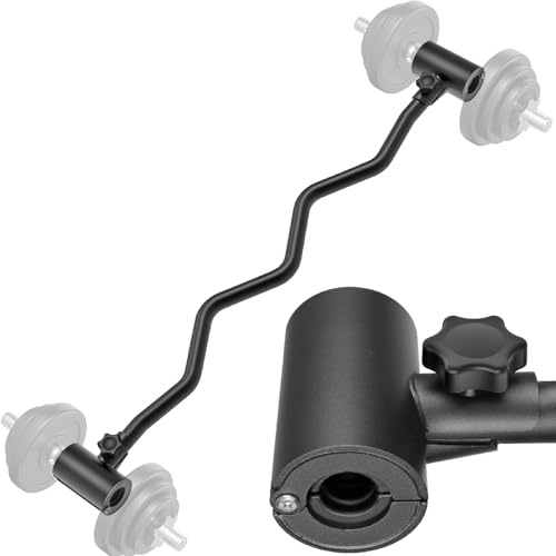 Kipika Dumbbell Converter, Adjustable EZ Curling Bar Adapter, Convert Dumbbells to Barbell - Versatile Weightlifting Equipment for Home Gym