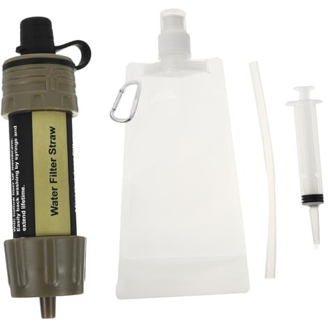 TOGEVAL Filtro de Agua Portátil Compacto y para Exteriores Purificador de Agua Mini para Camping Senderismo y Emergencia Capacidad