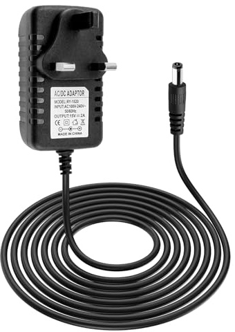 15V 2A Power Supply Adapter, 100-240V 50/60hz AC to DC Charger for Router | 15V DC Power Supply with 5.5 * 2.1mm Plug for Litter-Robot LED Strip Light CCTV Camera Speaker Wireless Label Makers Beamer