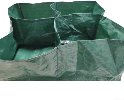 Eawfgtuw Für 2er-Pack Stoff-Pflanzsäcke mit 4-Gitter- und 6-Gitter-Design für Gemüse, Kartoffeln, Blumen, atmungsaktiv, platzsparende Hochbeetlösung für(A)