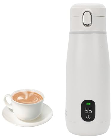 Goshyda Bouilloire de Voyage sans Fil, Petite Chaudière à Eau USB C, Construction en Acier Inoxydable 316, Bouilloire à Eau Chaude Portable étanche pour une Utilisation en Extérieur