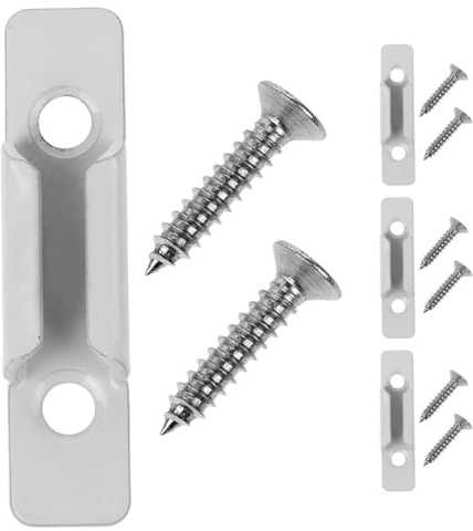 ifundom Cerraduras para Ventana Corrediza de Aleación de Zinc Plata 4piezas Diseño Versátil y Bloqueo Seguro para Accesorios de Herrajes de Ventana