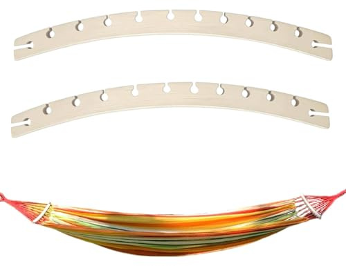 Hängmatta spridare i trä set 2 st, 40/50 cm, anti-hängstänger, enkel att installera/ta bort, stark och lätt, använd för husbil, träd, , semester, 12 hål vardera | Hängmatta gunga tillbehör för pool strand husbil balkong träd gård park sommarsemester avkoppling tupplur