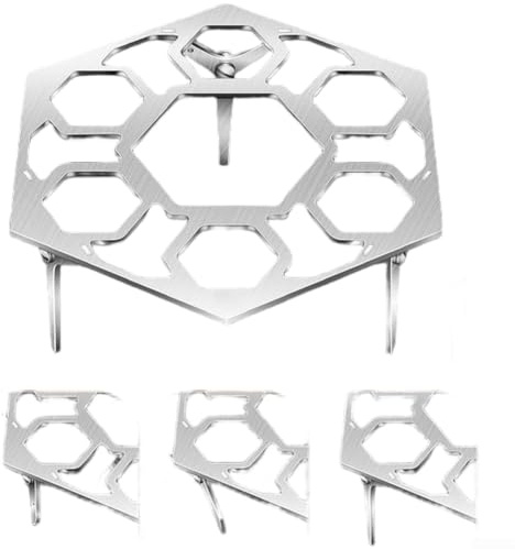 Verstellbarer Dampfgarer 304 Edelstahl Faltbar - Höhenverstellbarer Dünsteinsatz für Töpfe - Rostfreier Garsieb für Gemüse Eier Fisch - Platzsparendes Küchensieb(17 * 19.5CM)