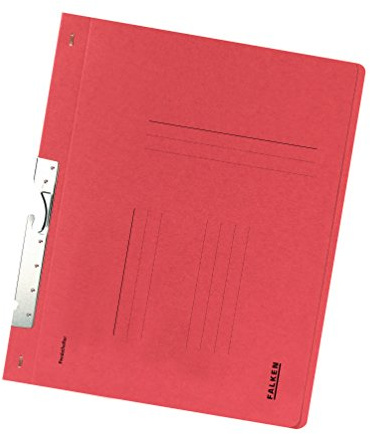 Original Falken 50er Pack Pendular Pendelhefter. Made in Germany. Aus Recycling-Karton mit Behördenheftung ohne Schlitzstanzung für DIN A4 rot Hefter Blauer Engel