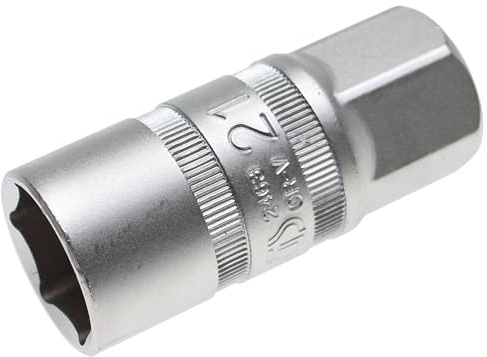 BGS 2463 | Zündkerzen-Einsatz mit Magnet, Sechskant | SW 21 mm | Antrieb Innenvierkant 12,5 mm (1/2) | Chrom-Vanadium-Stahl