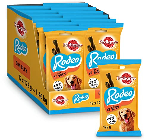 Pedigree Rodeo Hundgodis med Vitaminer, Mineraler & Oxkött, 12x 7pcs/123g