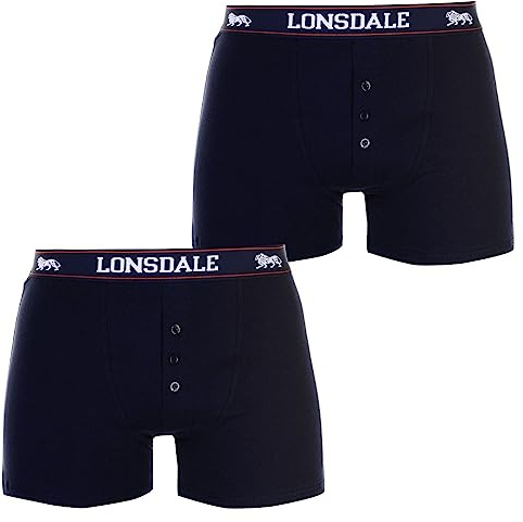 Lonsdale Hommes Paquet DE 2 Boxer Slips
